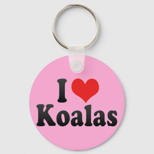 I Love Koalas Keychain