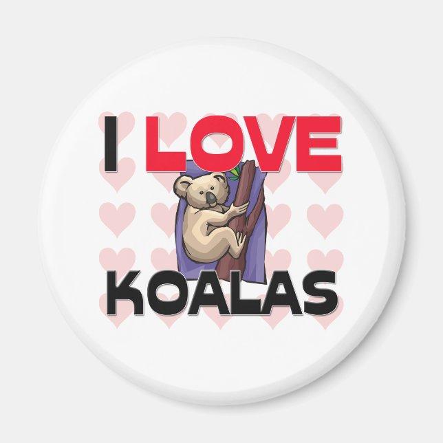 I Love Koalas Magnet (Front)