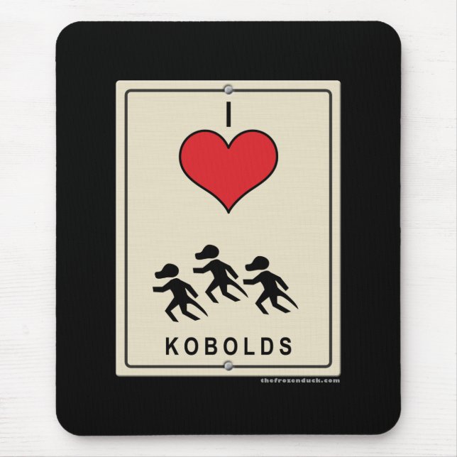 I Love Kobolds Mouse Pad (Front)