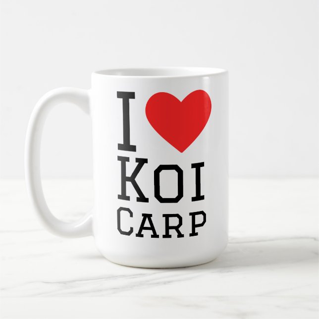 I love koi carp coffee mug (Left)