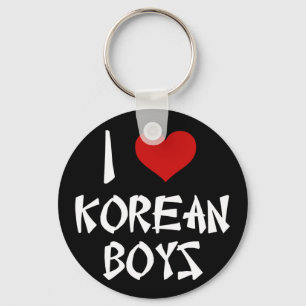 I Love Korean Boys Keychain