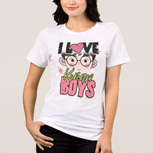 I Love Korean Boys Tri-Blend Shirt