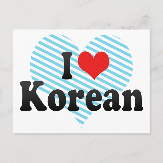 I Love Korean Postcard (Front)