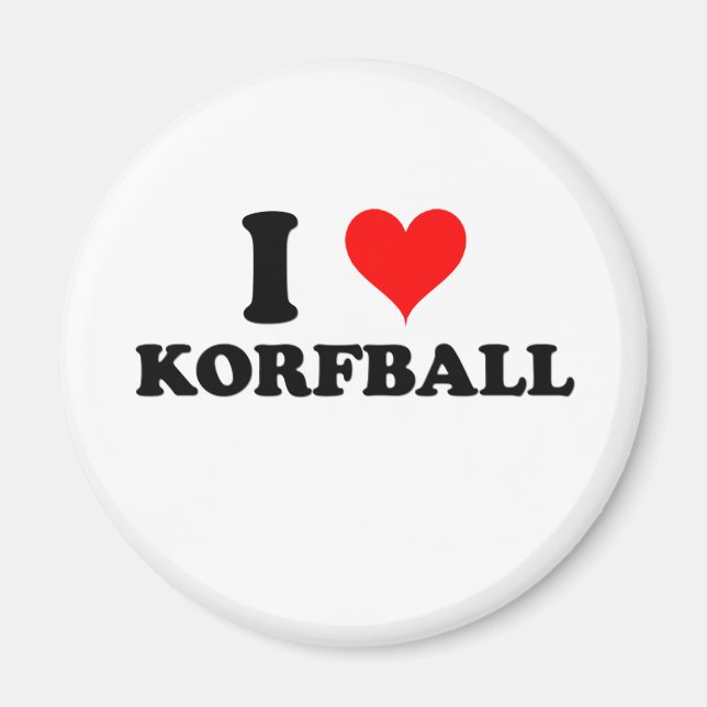 I Love Korfball Magnet (Front)