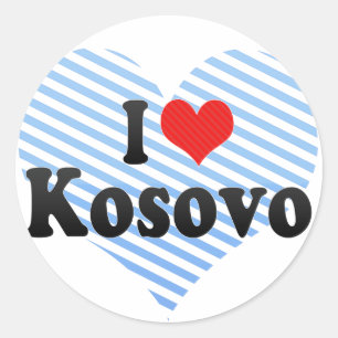 I Love Kosovo Classic Round Sticker