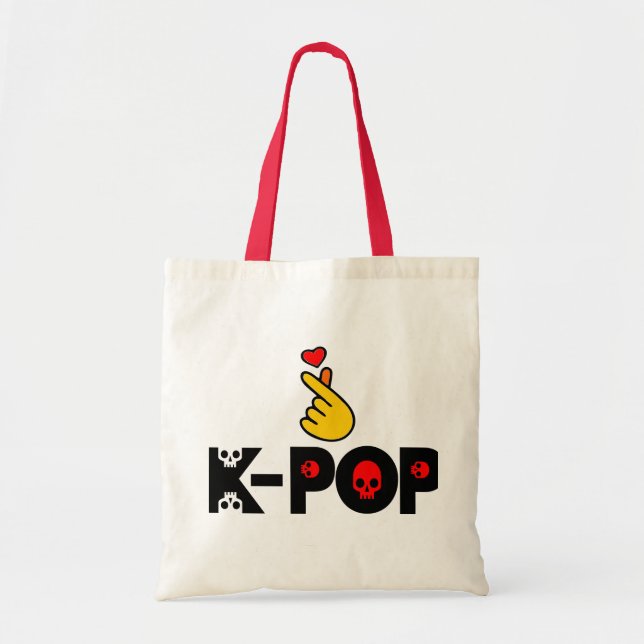 ♪♥I Love KPop Fabulous Chic Budget Tote Bag (Front)