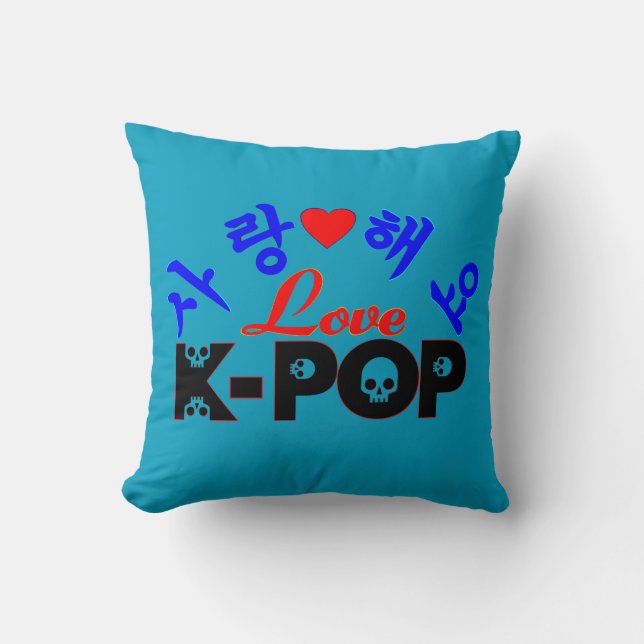 ♪♥I Love KPop Fabulous Throw Pillow♥♫ Throw Pillow (Front)