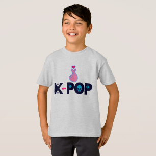 ♥I Love KPop Korean-Style adorable Heart Finger T-Shirt