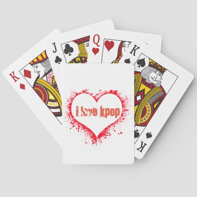 I LOVE Kpop Playing Cards (Back)