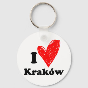 I Love Kraków Keychain