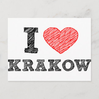 I Love Kraków Postcard