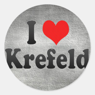 I Love Krefeld, Germany Classic Round Sticker