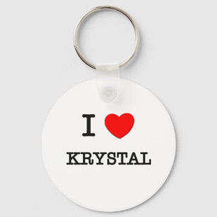 I Love Krystal Keychain