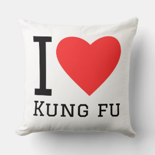 I love kung fu throw pillow