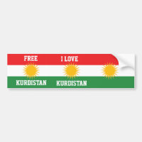 I LOVE KURDISTAN AND FREE KURDISTAN FLAG