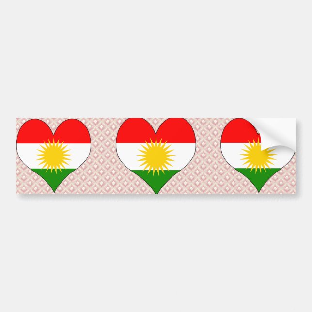 I Love Kurdistan Bumper Sticker (Front)
