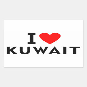 I love Kuwait country like heart travel tourism Sticker