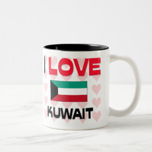 I Love Kuwait Two-Tone Coffee Mug