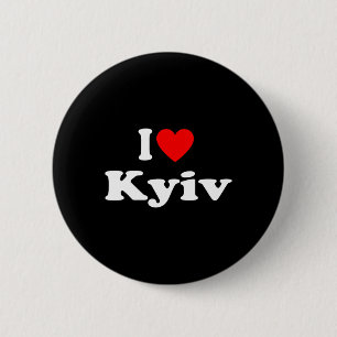 I Love Kyiv City Ukraine Clic 2 Inch Round Button