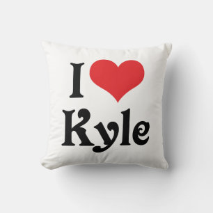 I Love Kyle Throw Pillow