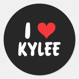 I Love Kylee - Heart - Name  Classic Round Sticker