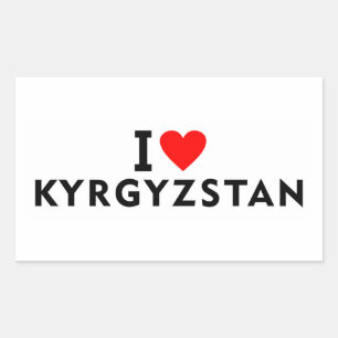 I love Kyrgyzstan country like heart travel touris Sticker