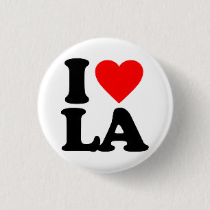 I LOVE LA 1 INCH ROUND BUTTON
