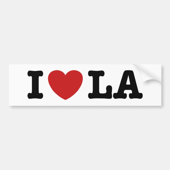 I Love LA Bumper Sticker (Front)