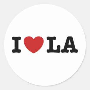 I Love LA Classic Round Sticker