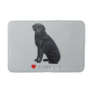 I Love Labrador Retrievers! Bath Mat