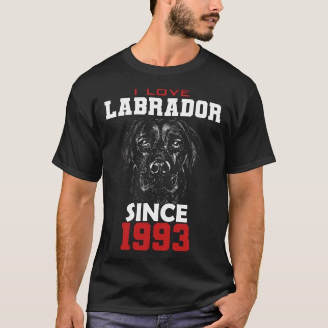 I love labrador since 1993 T-Shirt (Front)