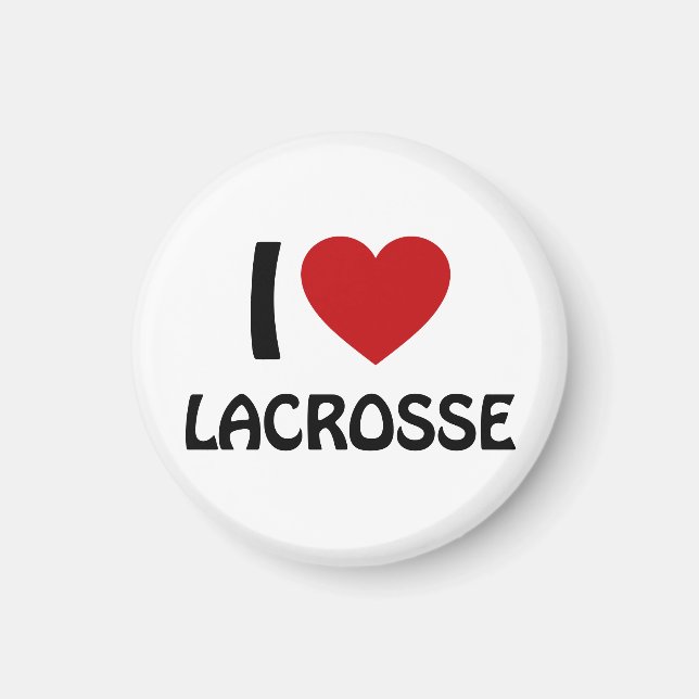 I love Lacrosse Magnet (Front)