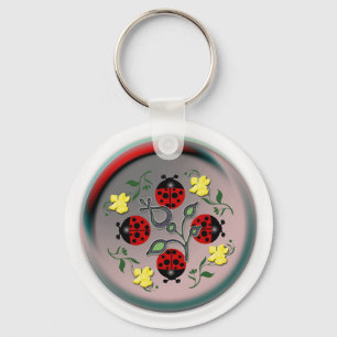 I Love Ladybugs Keychain