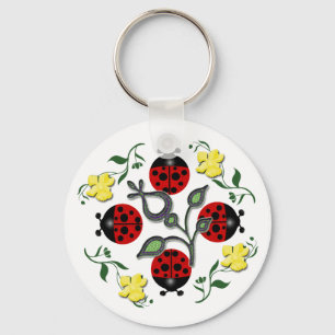 I Love Ladybugs Keychain