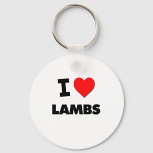 I Love Lambs Keychain