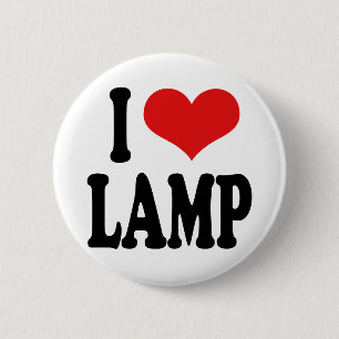 I Love Lamp 2 Inch Round Button