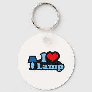 I Love lamp Keychain