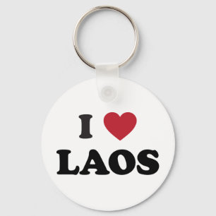I Love Laos Keychain