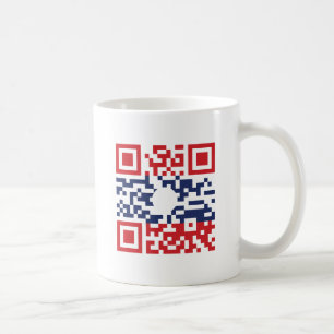 I Love Laos (Khoy Huk Lao) Flag QR Code Lao Geek Coffee Mug