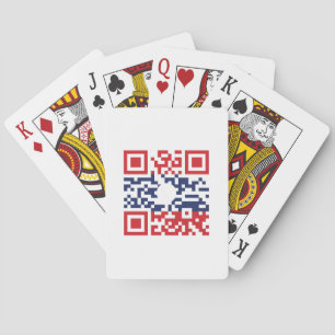 I Love Laos (Khoy Huk Lao) Flag QR Code   Lao Geek Playing Cards