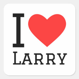I love larry square sticker