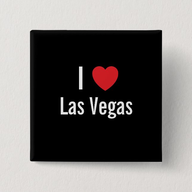 I love Las Vegas 2 Inch Square Button (Front)