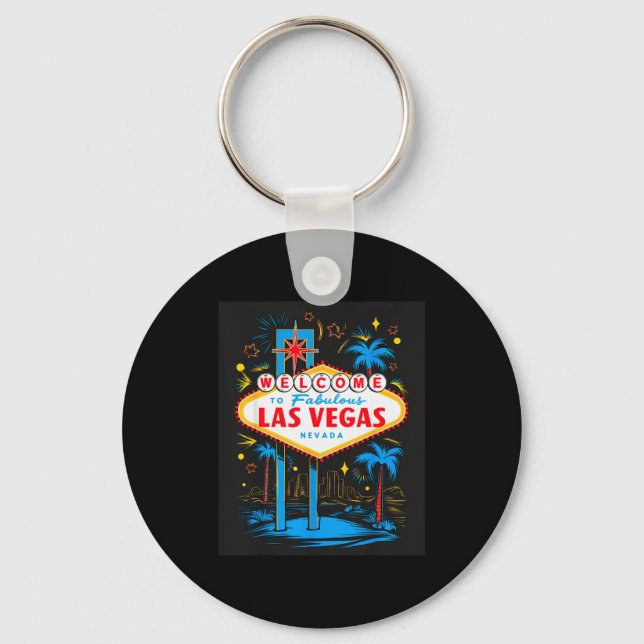 I Love Las Vegas Nevada City Vegas Souvenir Las Ve Keychain (Front)