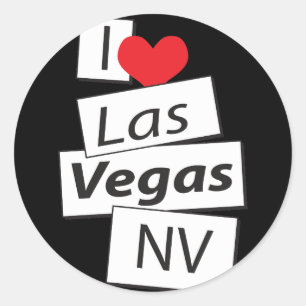 I Love Las Vegas NV Classic Round Sticker