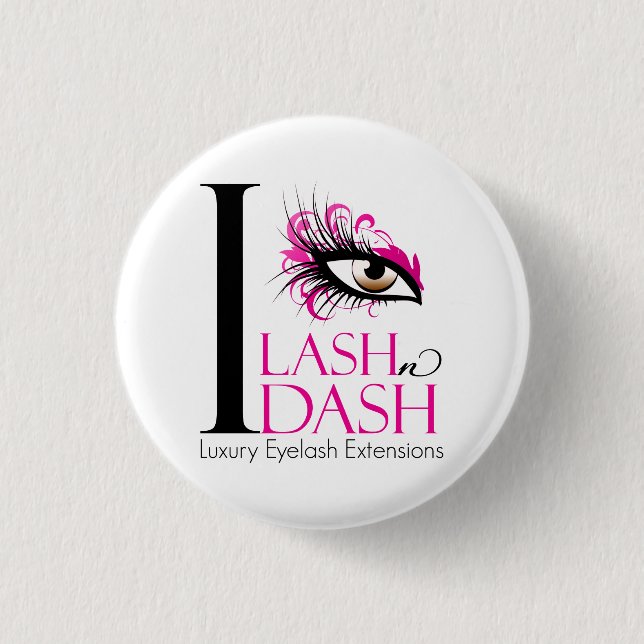 I love Lash n Dash Button (Front)