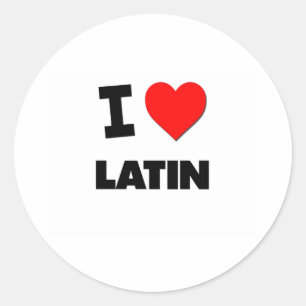 I Love Latin Classic Round Sticker