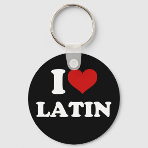 I Love Latin Keychain