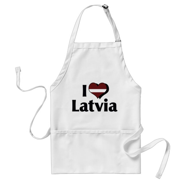I Love Latvia Flag Standard Apron (Front)