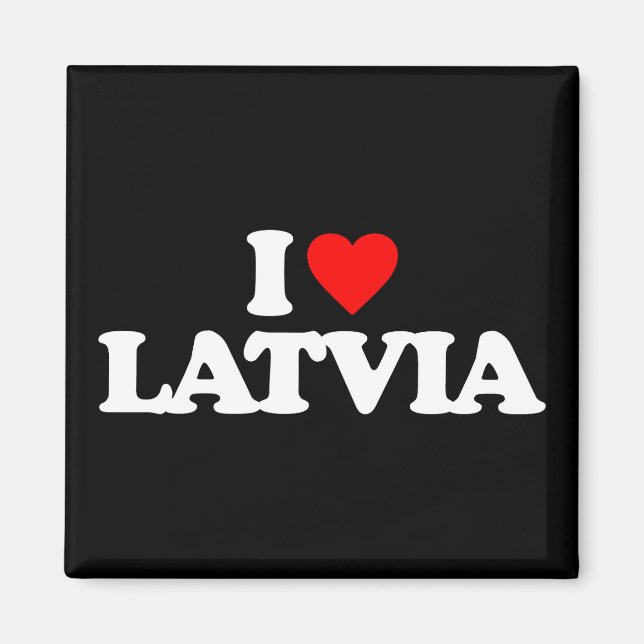 I LOVE LATVIA MAGNET (Front)