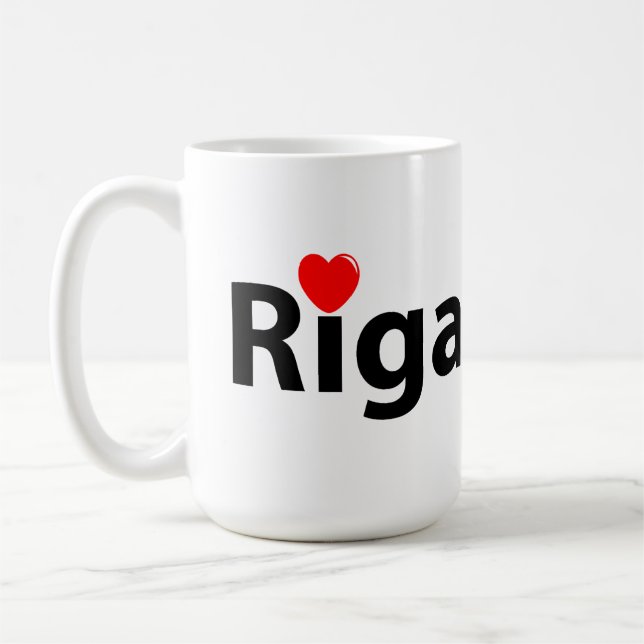 I love Latvia Riga Coffee Mug (Left)